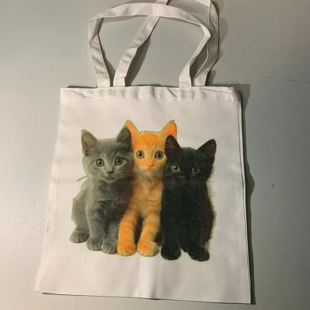 Three cats canvas tote NWOT